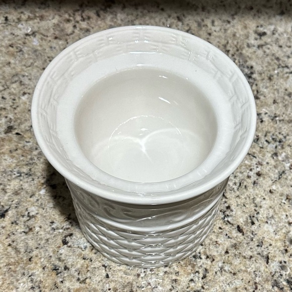 Celebrating Home Party Veranda Dip Chiller Set Stoneware Collection Basketweave - Picture 3 of 6